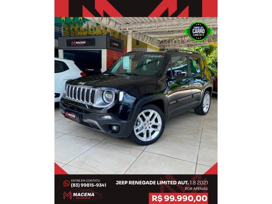 JEEP RENEGADE 1.8 16V FLEX LIMITED 4P AUTOMÁTICO JEEP RENEGADE 1.8 16V FLEX LIMITED 4P AUTOMÁTICO